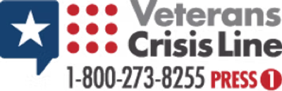 Veterans Crisis Line — 1-800-273-8255 Press 1